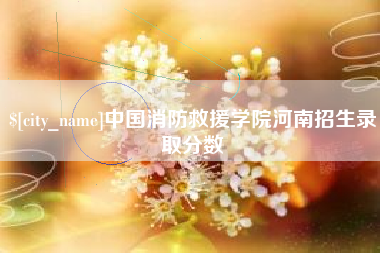 辽源中国消防救援学院河南招生录取分数