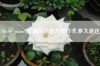 辽源诈骗冻结对方银行卡,多久返还