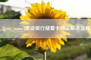 辽源建设银行储蓄卡司法解冻流程