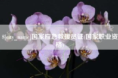辽源国家应急救援员证(国家职业资格)