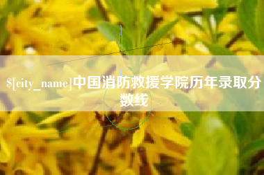 辽源中国消防救援学院历年录取分数线