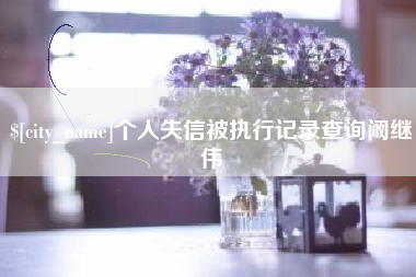 辽源个人失信被执行记录查询阚继伟