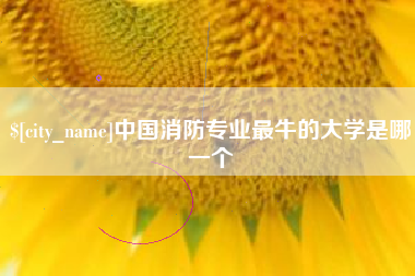 辽源中国消防专业最牛的大学是哪一个