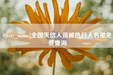 辽源全国失信人员被执行人名单免费查询