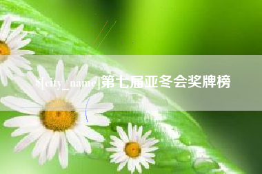 辽源第七届亚冬会奖牌榜