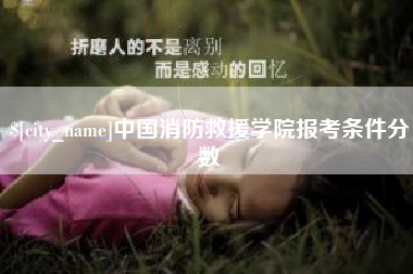 辽源中国消防救援学院报考条件分数