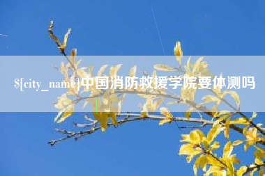辽源中国消防救援学院要体测吗