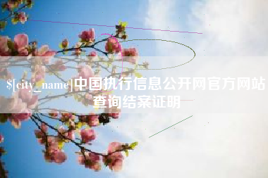 辽源中国执行信息公开网官方网站查询结案证明