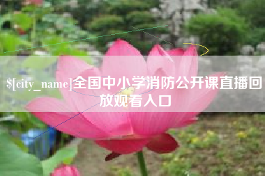 辽源全国中小学消防公开课直播回放观看入口