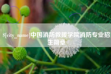 辽源中国消防救援学院消防专业招生简章
