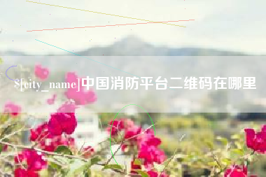辽源中国消防平台二维码在哪里
