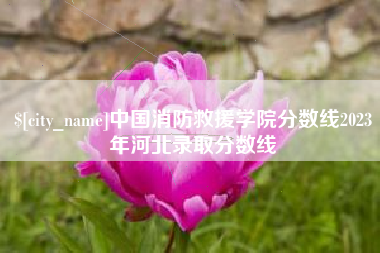 辽源中国消防救援学院分数线2023年河北录取分数线