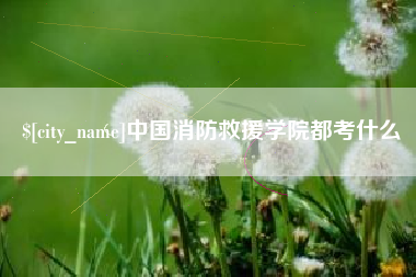 辽源中国消防救援学院都考什么