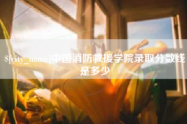 辽源中国消防救援学院录取分数线是多少