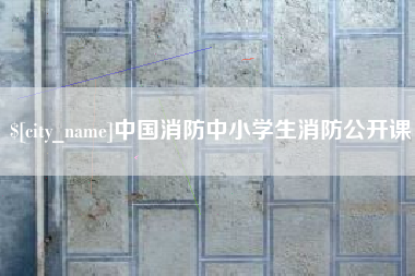 辽源中国消防中小学生消防公开课
