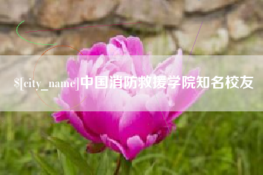 辽源中国消防救援学院知名校友