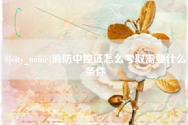辽源消防中控证怎么考取需要什么条件