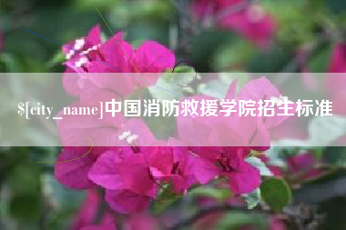 辽源中国消防救援学院招生标准