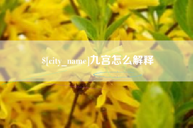 辽源九宫怎么解释