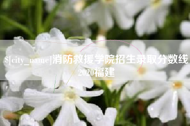 辽源消防救援学院招生录取分数线2020福建