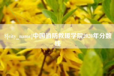 辽源中国消防救援学院2020年分数线
