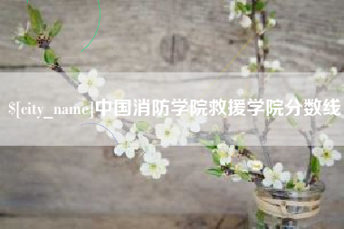 辽源中国消防学院救援学院分数线